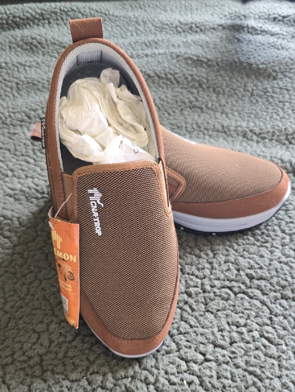 Unisex Tan Slip-On Loafers by Cna-trop (Casual Comfort)